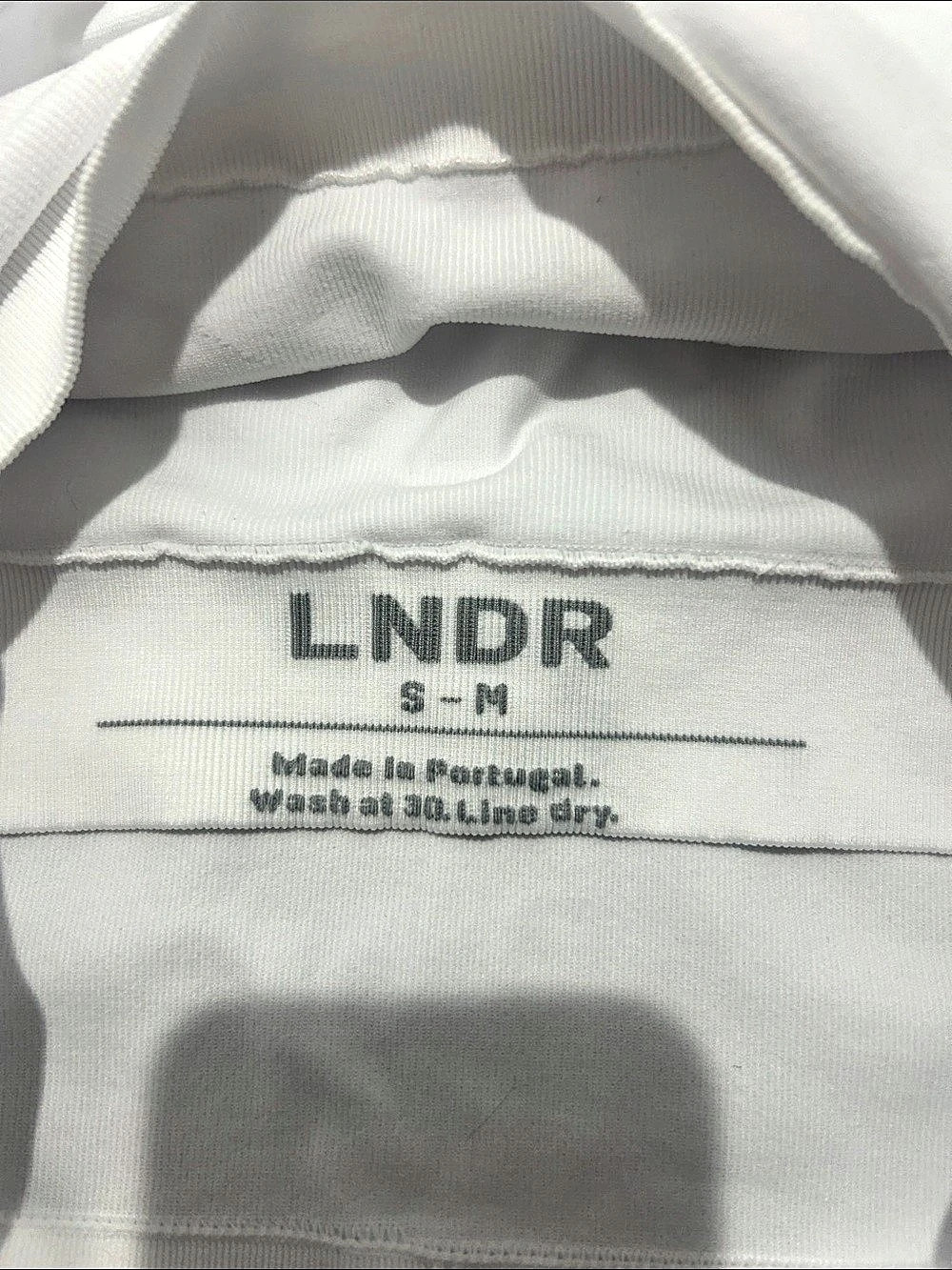 LNDR Cropped Muscle Tank Racerback White Small - Picture 4 of 5
